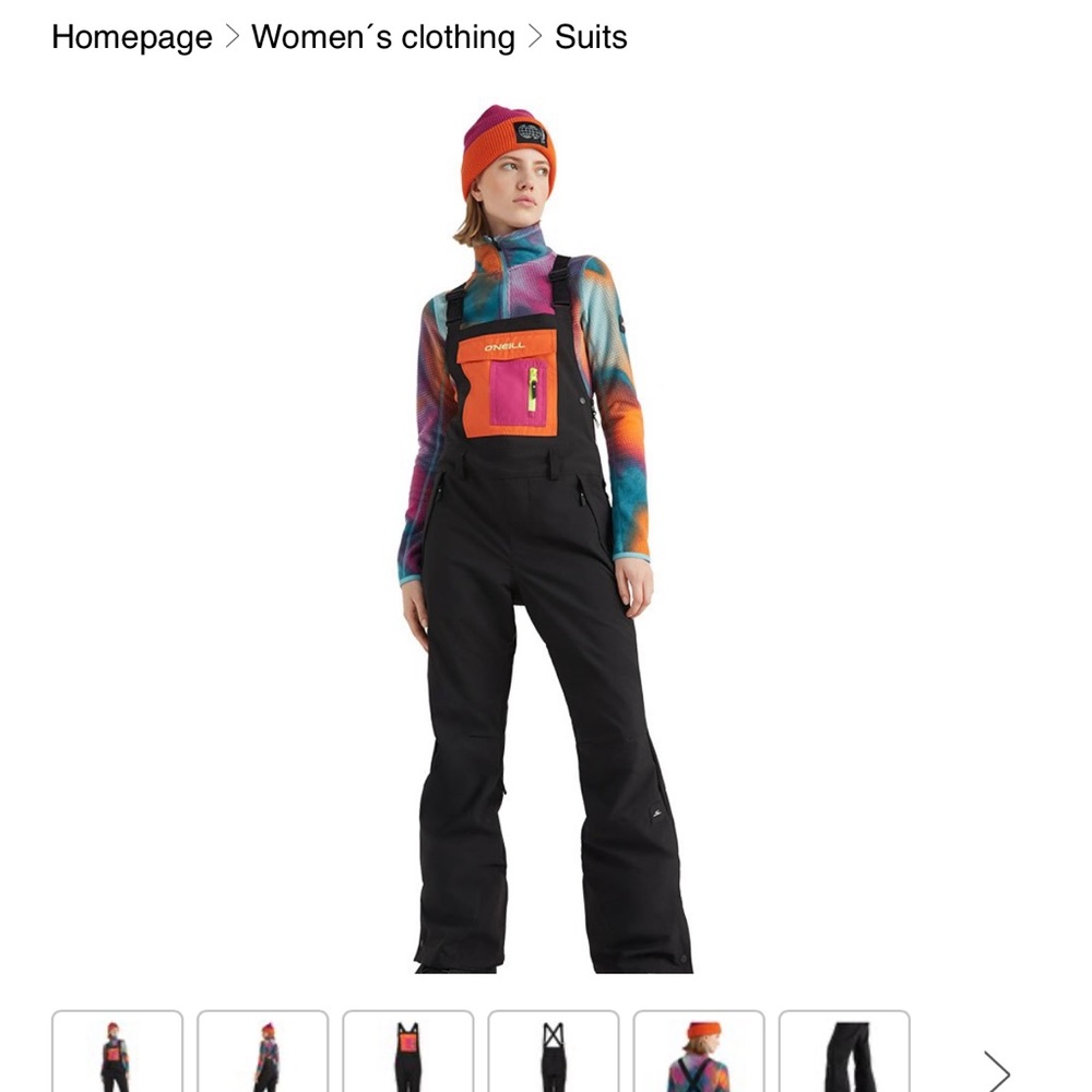 Orange and pink O’Neill Snow Bibs - size L